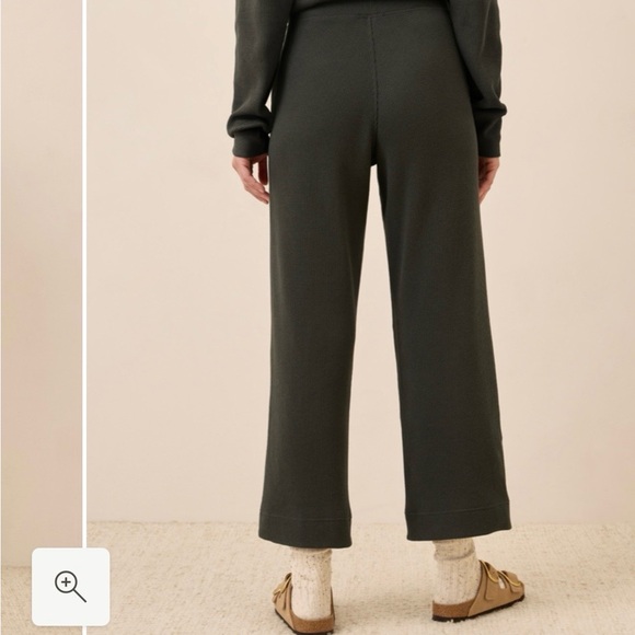 Pact Women's Organic Thermal Waffle Wide Leg Pants NWT Size XS - Picture 2 of 6
